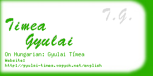 timea gyulai business card